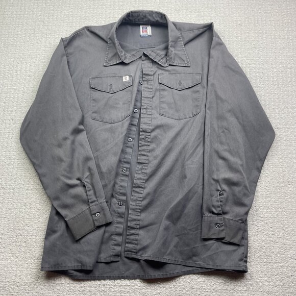 Lot x3 VTG Big Bill Canada Made Work Shirt Men 2XL Grey Long Sleeve Workwear ** - Picture 16 of 16